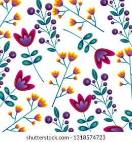 Spring floral colorful background vector digital illustration image