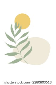 Spring floral composition. Simple pastel seasonal design. Flat vector illustration for card, invitation, banner, flyer, poster