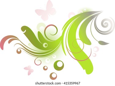 Spring floral design element on a white background. eps 10