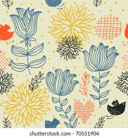 Spring floral design pattern, for stylish wallpapers
