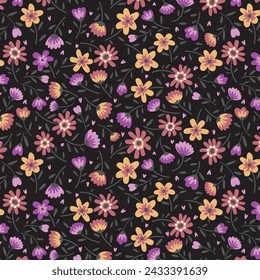 Spring Floral flannel fabric pattern