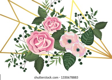 Spring floral frame