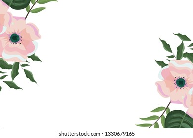Spring floral frame