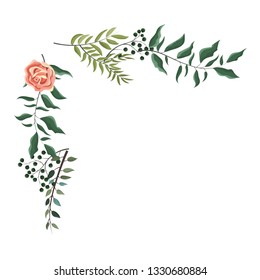 Spring floral frame