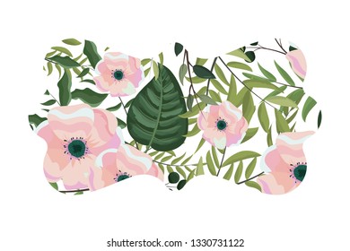 Spring floral frame