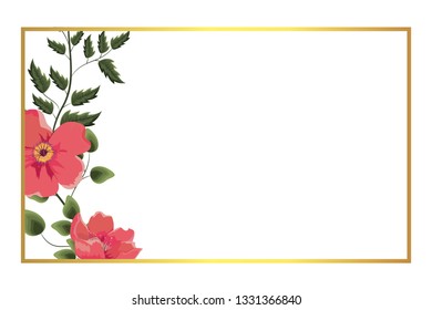 Spring floral frame