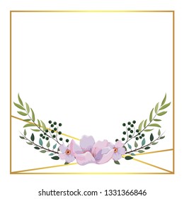 Spring floral frame