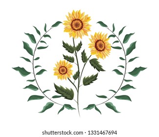 Spring floral frame