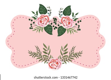 Spring floral frame