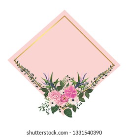 Spring floral frame