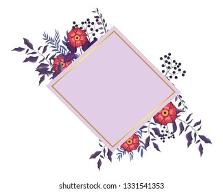 Spring floral frame