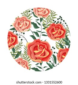 Spring floral frame