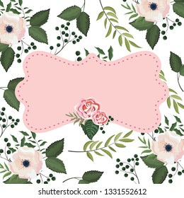 Spring floral frame