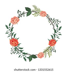 Spring floral frame