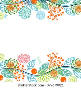 Spring floral frame