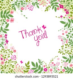 Spring Floral Frame. Spring bright background with flowers and place for your text