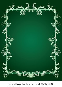 Spring floral frame for design