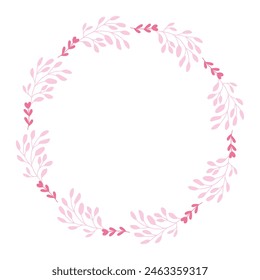 Plantilla de diseño de marco floral de primavera sobre fondo blanco.