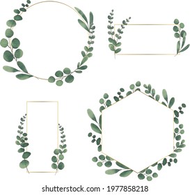 Spring floral frame. Flower design template. Romantic gentle wedding celebration banner. Plant decorative botanical border. Vegetation decor. Elegant summer floral wreath. Vector illustration.