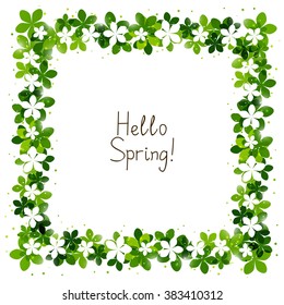 Spring floral frame with place for Your text
