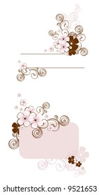 spring floral frame / vector / 2 variants