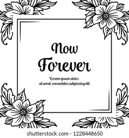 Spring floral frame for your design card vector
