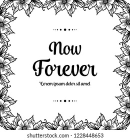 Spring floral frame for your design card vector