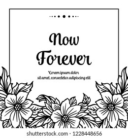 Spring floral frame for your design card vector