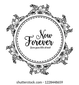 Spring floral frame for your design card vector