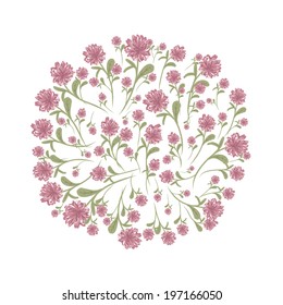 Spring floral frame for your design