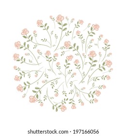 Spring floral frame for your design