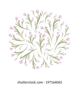 Spring floral frame for your design
