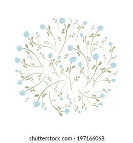Spring floral frame for your design