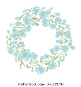Spring floral frame for your design