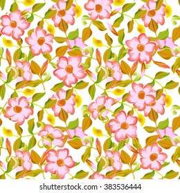 spring floral garden seamless pattern