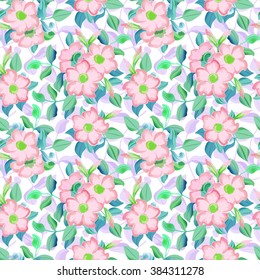 spring floral garden seamless pattern