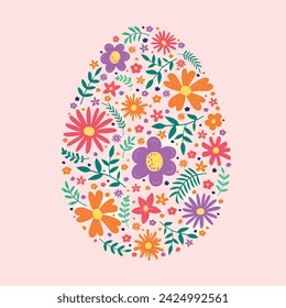 Spring floral isolated design stock illustration with pink background . useable for social media banners and posts.