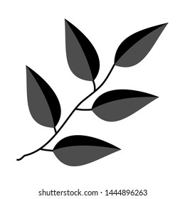 Spring Floral and Leaves bw Elements Collection
