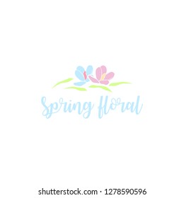 Spring Floral Logo Template