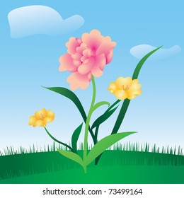 spring floral meadow