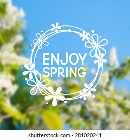 Spring floral mesh background for Your design