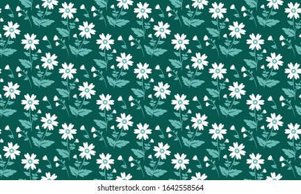 Spring floral pattern background, with romantic leaf and floral concept.