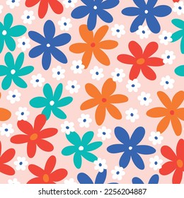 Spring floral pattern. Spring background. Floral seamless pattern