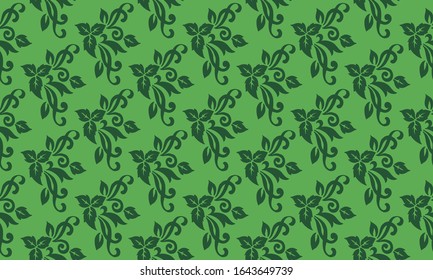 Spring floral pattern background, with unique leaf and floral design.
