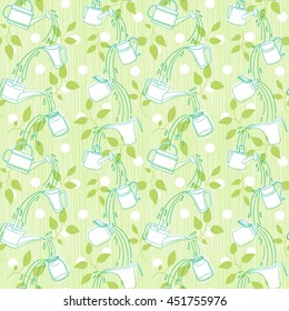 Spring floral pattern with cans