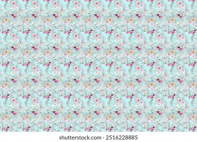 Spring floral pattern. The flowery design is seamless. Plant designs for fabrics, covers, manufactures, wallpapers, prints, gift wrap, and scrapbooking.Spring blossom pattern. The flowery design is se