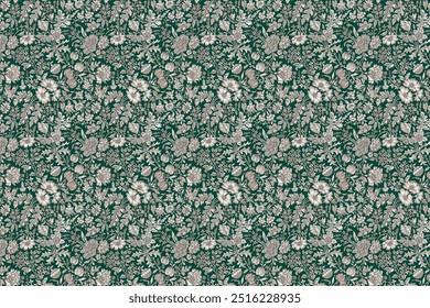 Spring floral pattern. The flowery design is seamless. Plant designs for fabrics, covers, manufactures, wallpapers, prints, gift wrap, and scrapbooking.Spring blossom pattern. The flowery design is se