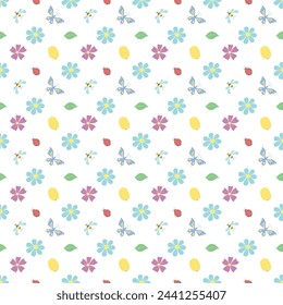 Spring floral pattern. Seamless pattern with flowers