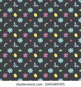 Spring floral pattern. Seamless pattern with flowers