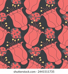 Spring floral pattern. Seamless pattern with flowers